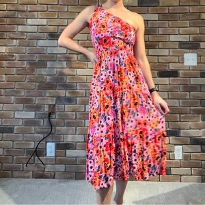 Hello molly one shoulder floral maxi length dress size Small